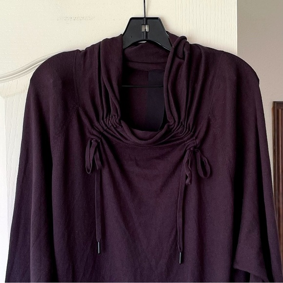 Rundholz Relaxed Tie Turtleneck Tunic Dress Long Sleeve Cashmere Mocca S NWT - Picture 4 of 6